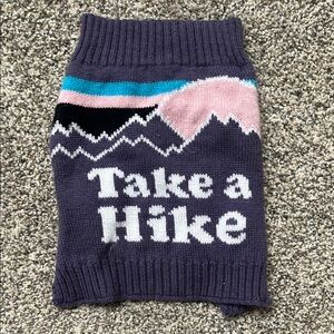 Purple Dog Sweater with Mountain Design